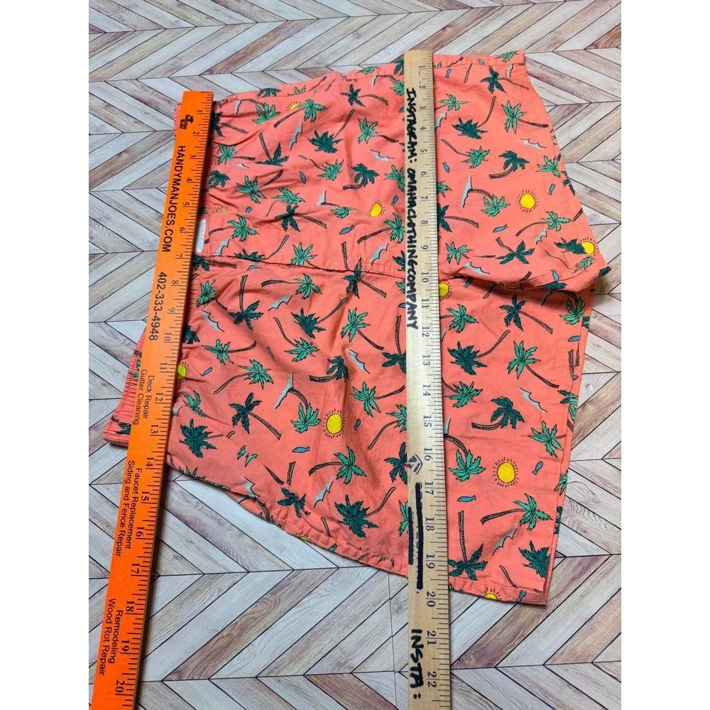 American Eagle Men's Tropical Palm Tree Boxer‎ Shorts S Coral Beach Aloha Resort